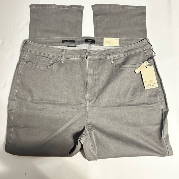NWT NYDJ Slim Bootcut Jeans Ambition Grey Size 24W - Picture 2 of 5